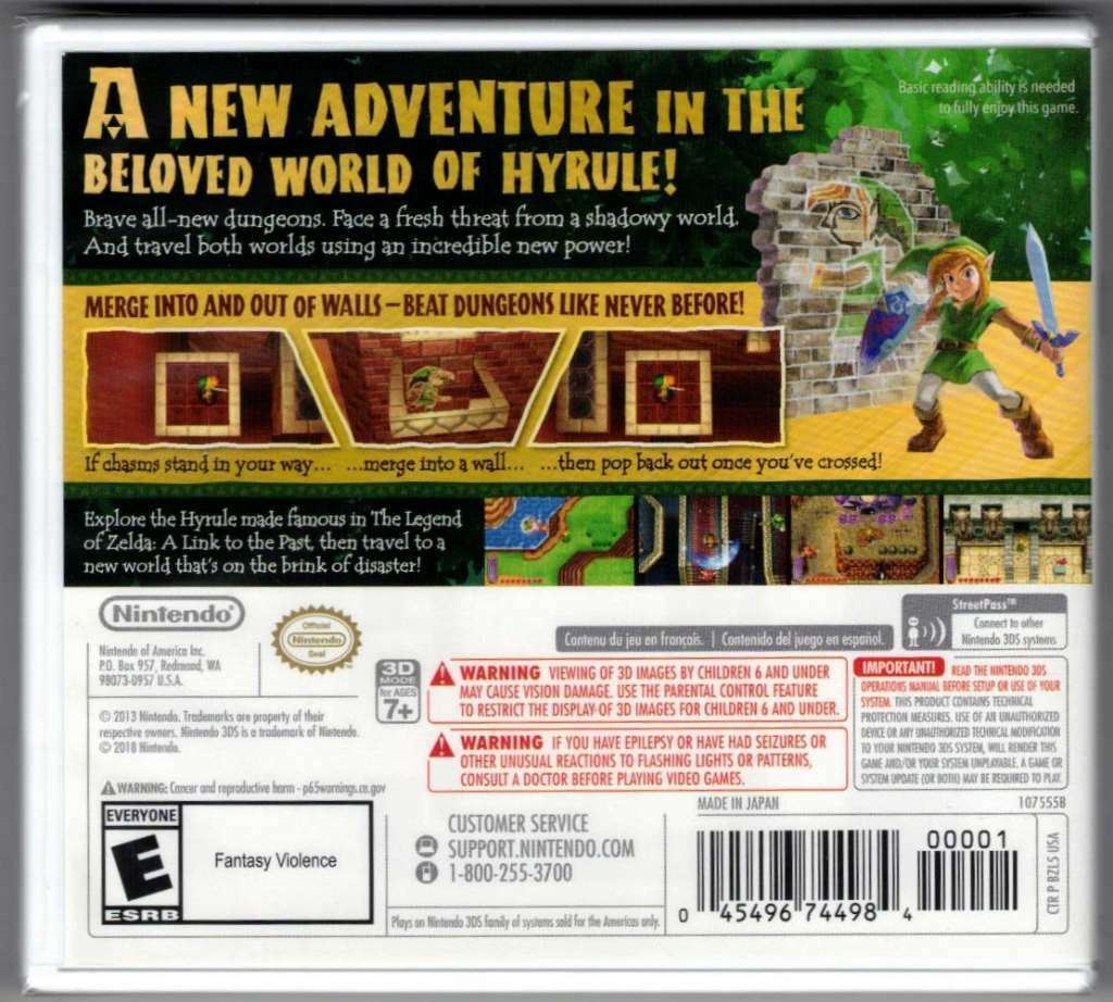  Nintendo Selects - Legend of Zelda: A Link Between Worlds  (Nintendo 3DS) : Video Games