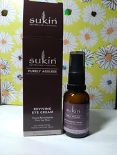Sukin Purely Ageless Reviving Eye Cream, .85oz NIB
