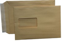 500 St. Versandtaschen Din A5 C5 Braun Mit Fenster BriefumschläGe Kuvert Hk