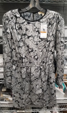 MICHAEL MICHAEL KORS Metallic Paisley Print Flounce Dress Sz P/S