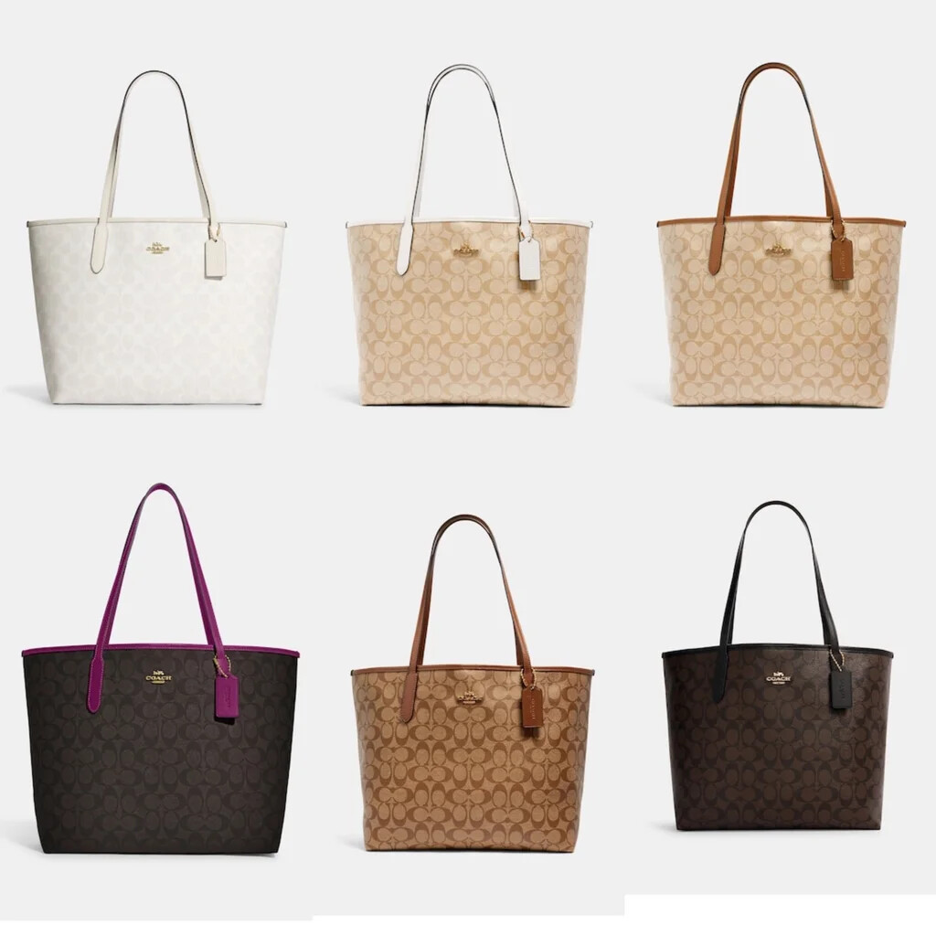 COACH シグニチャー トートバッグ 5696 NWT Coach City Tote In Signature Canvas 5696 value $398 | eBay