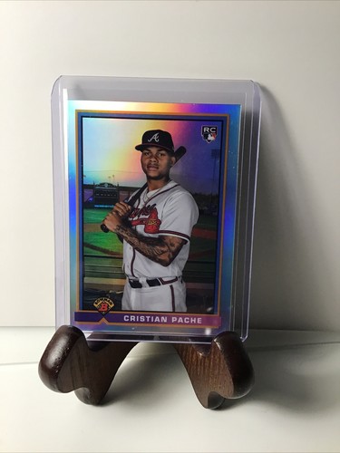 2021 Bowman Chrome Refractor 30th Cristian Pache Braves Rookie Card 91B 