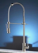 Commercial Style Spring Pull-Down Kitchen Faucet Pre-Rinse Spray Made In Italy.