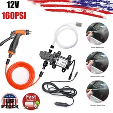 12V 160PSI Washdown Wash Pump Kit Electric DIY Car Washer Cleaner Sprayer Tool