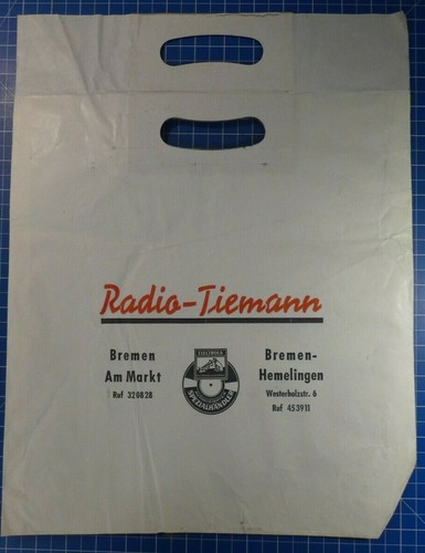 Record Paper Bag Radio Tiemann 1960s G6672