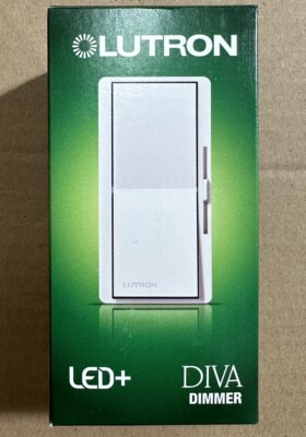  (10 PCS) LUTRON DVCL-153-WH Single /3-Way 150W CFL/ LED 600W Diva Dimmer White