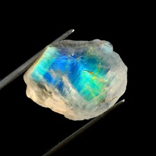 Natural Madagascar Rainbow Moonstone Multi Fire Loose Stone Top Quality M400