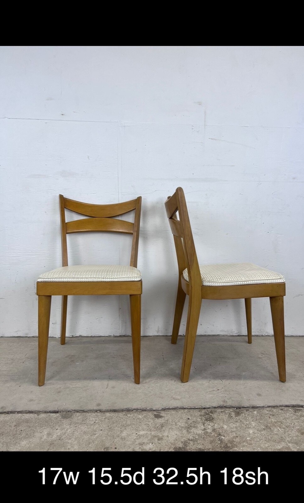 Set of 4 Mid Century Modern Dining Chairs by Heywood Wakefield eBay
