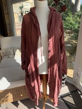 Stunning Grizas Silk And Linen Hooded Coat