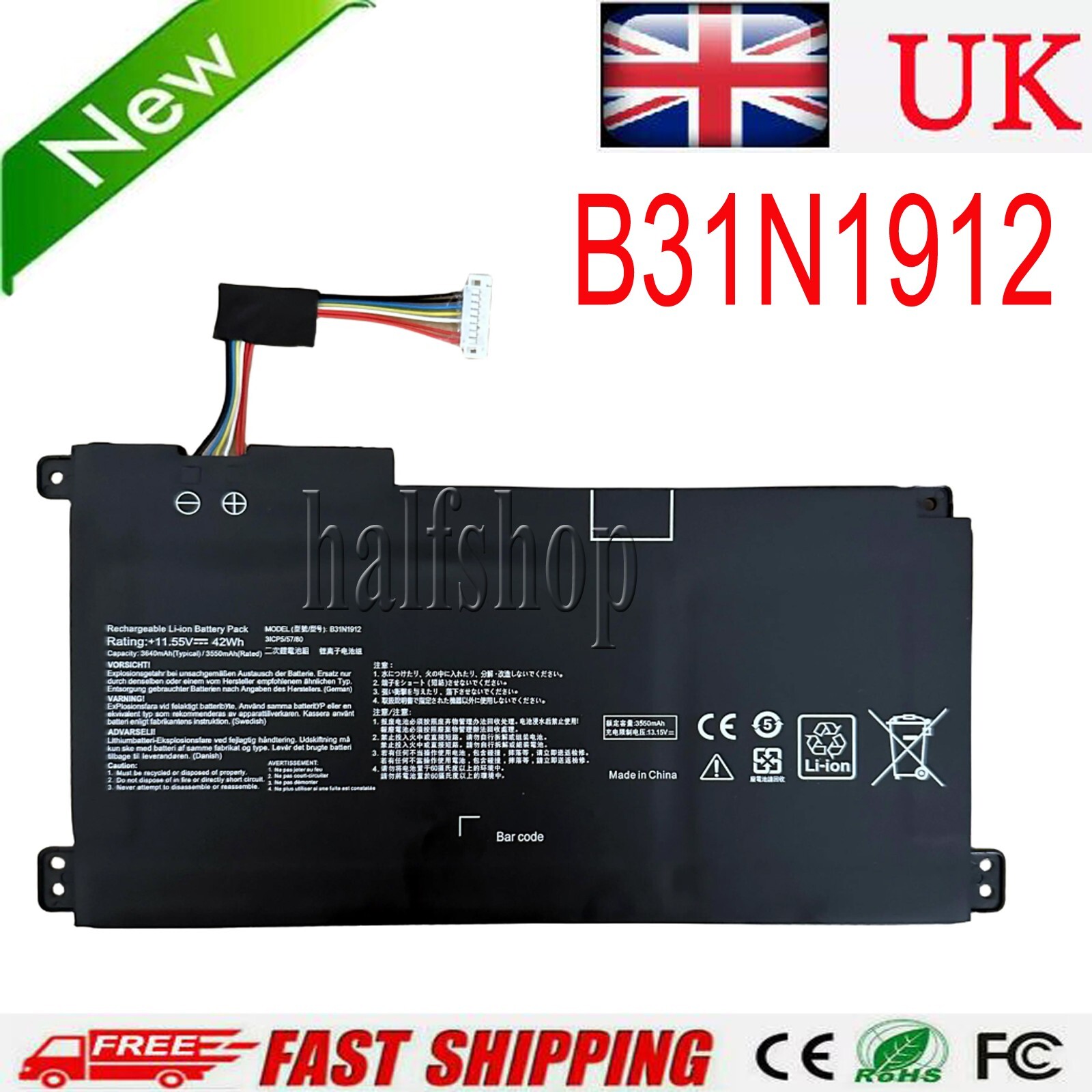 B31N1912 C31N1912 Battery for ASUS VivoBook14 L410MA E410M E410MA E510M L410MA