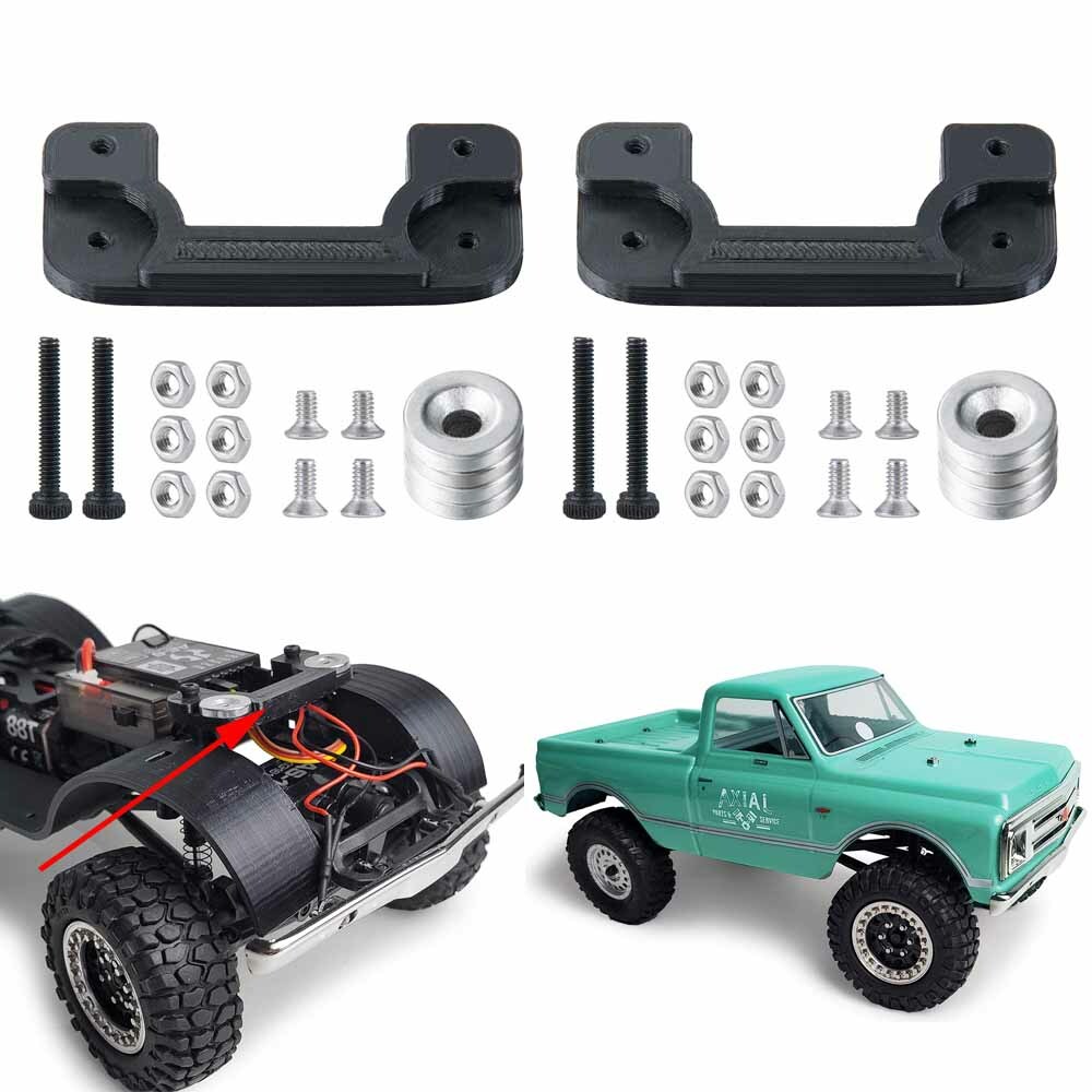 Supporto Paraurti In Metallo Anteriore/posteriore Per Axial SCX24, Ricambio Resistente Per RC Crawler, Colore Nero
