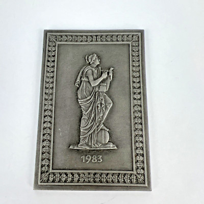 Buderus Iron Relief Plaque 1983   The Muse Terpsichore | Vintage Annual Art Cast