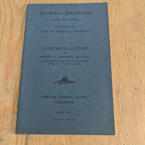 1917 CHLORIDE ELECTRICAL STORAGE BATTERY BATTERIES LARGE SMALL BOOK 23 PAGES