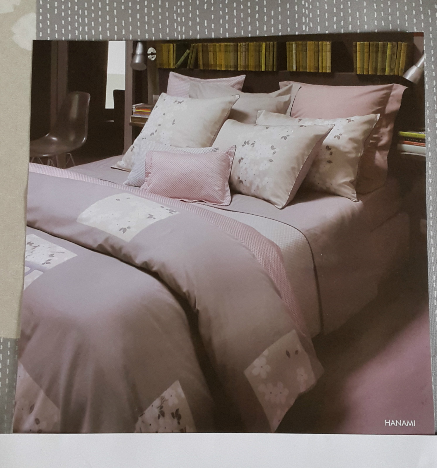 Housse de couette Hanami 140x200 cm gris Olivier Desforges pour chambre zen
