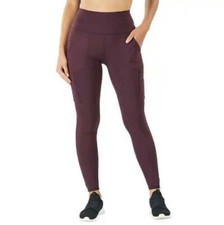 Spyder Ladies' Cargo Legging, 4 Pockets Moisture Wicking, Sangria SZ Medium