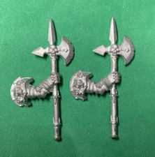 Warhammer Chaos Warriors Halberds Halberd Arm 2x Arms Metal Bits Games Workshop