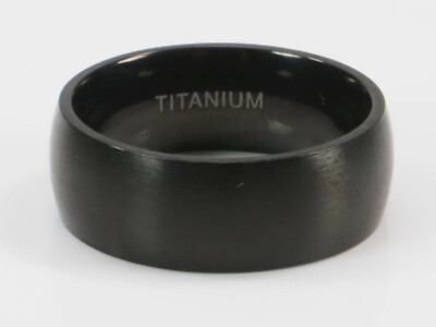 Cupimatch Herren Ring Bandring Titan schwarz poliert Gr. 59; K1 1221