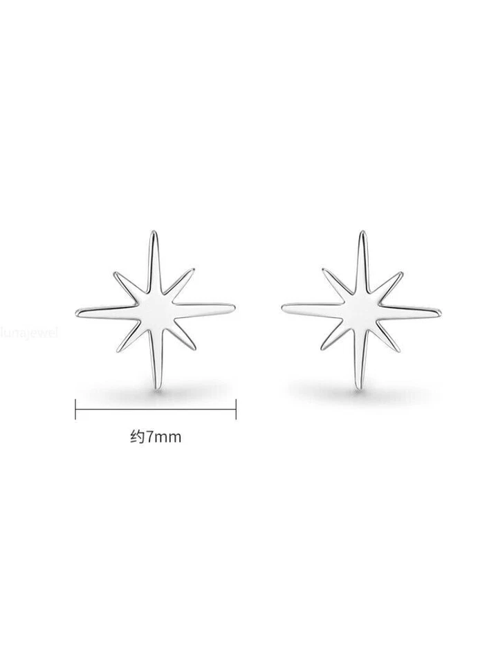 Aretes de platino puro PT950 para hombres y mujeres Lucky Shar 0,6-0,7 g Foto 3 de 4