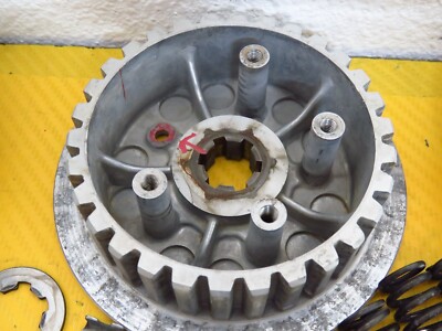 86 Suzuki RM125 rm 125 clutch basket inner outer pressure plate
