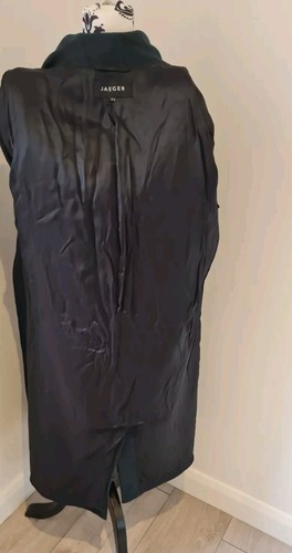 Abrigo de Lana JIGSAW Talla 10 Reino Unido Verde Oscuro Cinturón Como Nuevo - Imagen 8 de 9