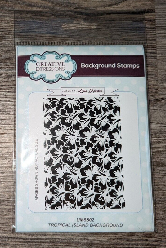 Creative Expression UMS802 TROPICAL ISLAND BACKGROUND stamp NEW