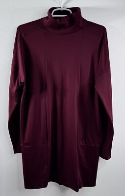 The North Face NWT Mock Neck Long Sleeve Athletic Dress Burgundy Outdoor Layer M