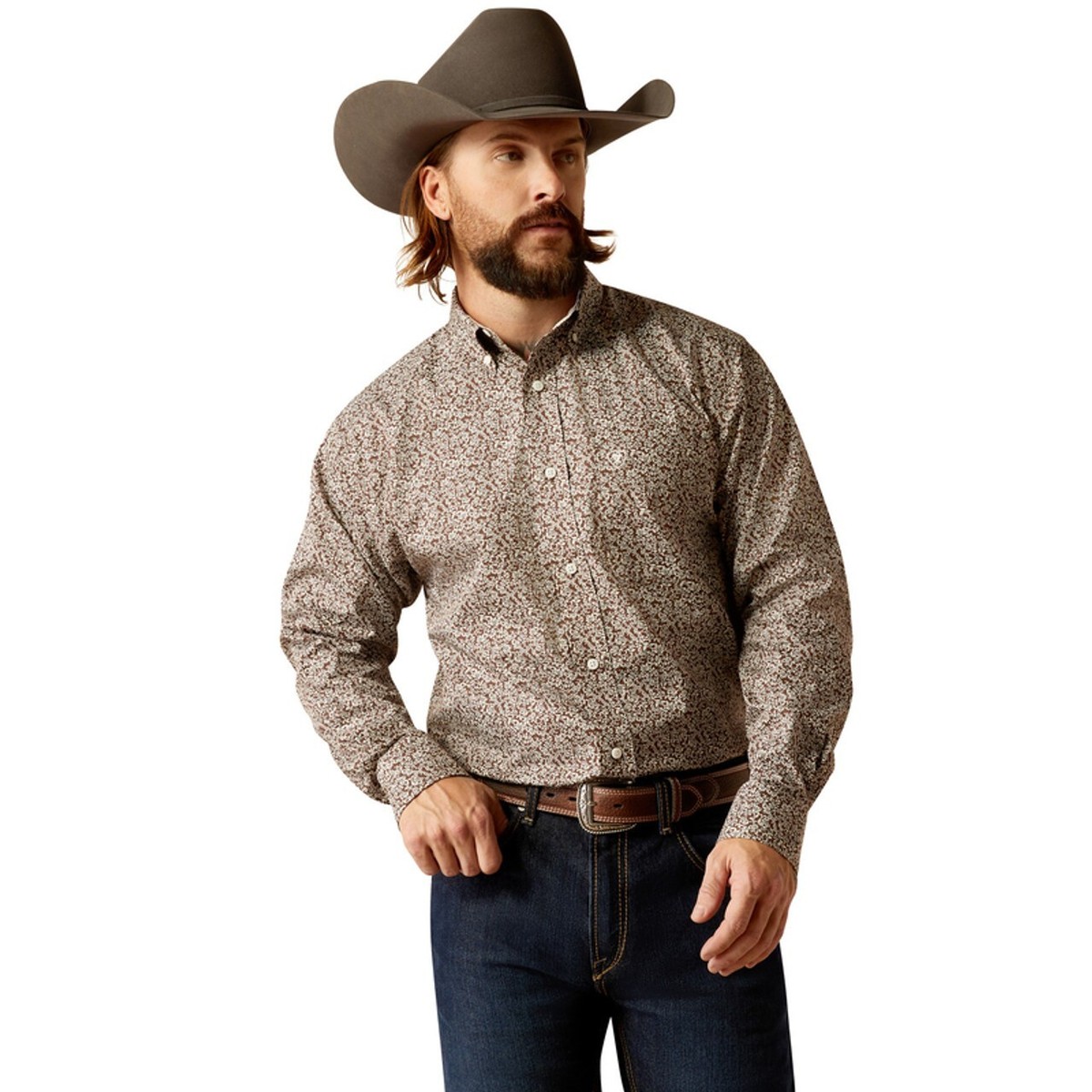 ariat dress shirts Ariat Mens Navy Print Wrinkle Free Classic Fit Long Sleeve Western Button Shirt ~ M ariat men s aqua blue
