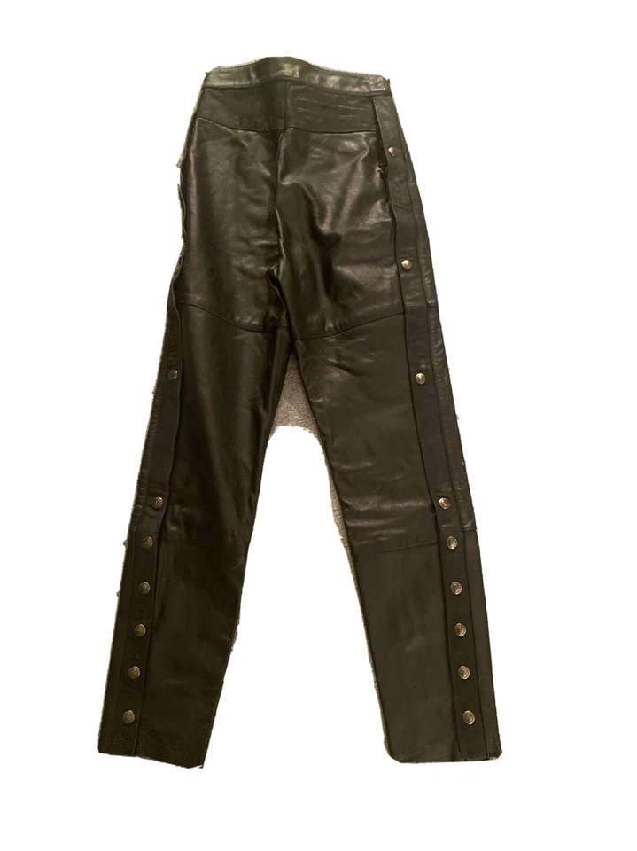 Pantalones de cuero River Road para mujer talla 6 cremalleras laterales y broches de presión Foto 2 de 4