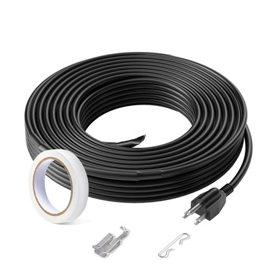 24FT Self-Regulating Pipe Heating Cable - 5W/FT Heat Tape for Pipes & Roof, Easy