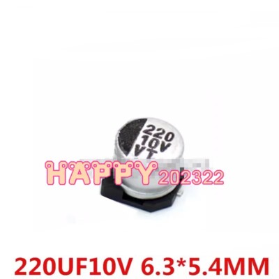 100PCS NEW 220UF10V 6.3*5.4MM VT #YT