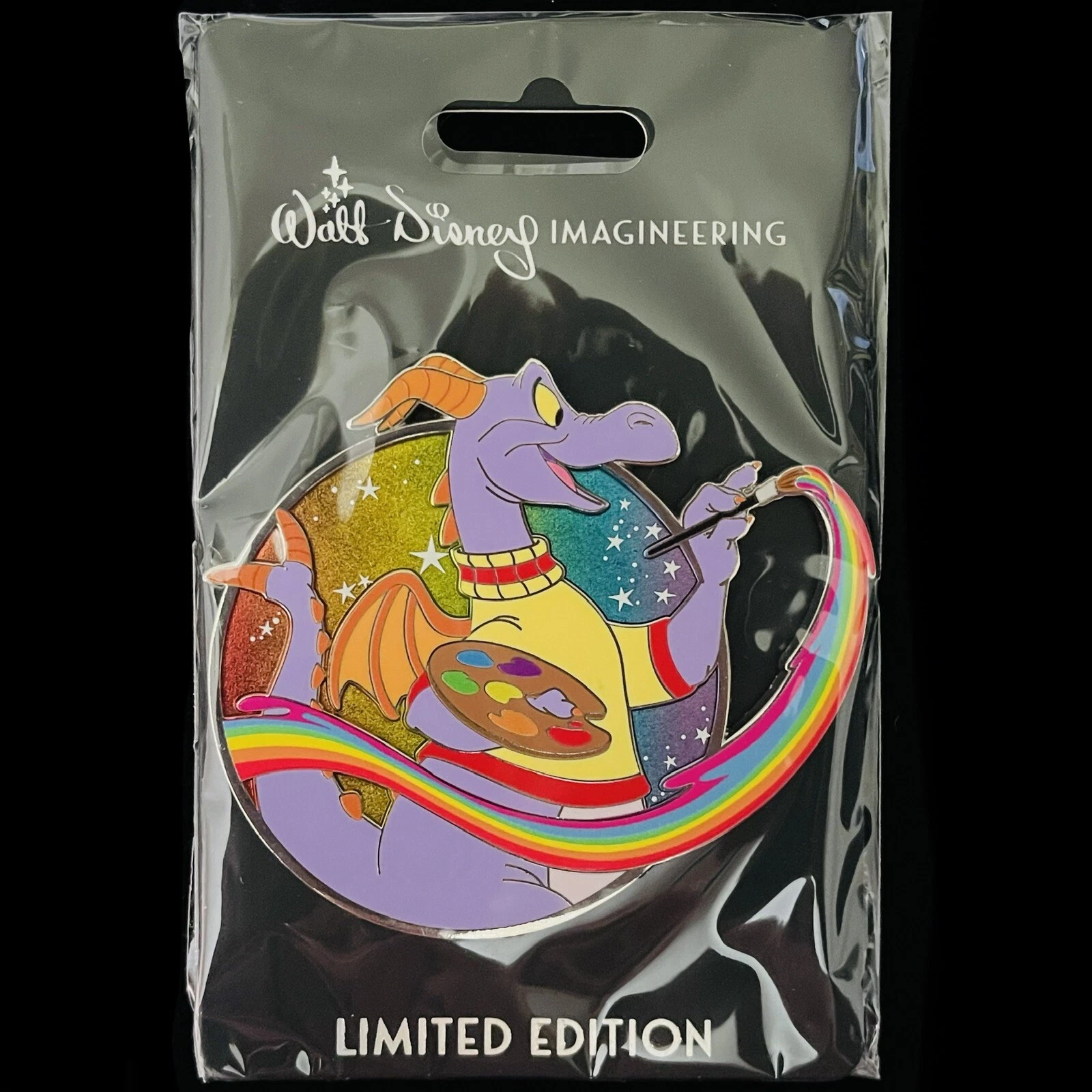 LE WDI Figment Dragon Profile Rainbow Paint Brush D23 Expo MOG Disney Pin 2022