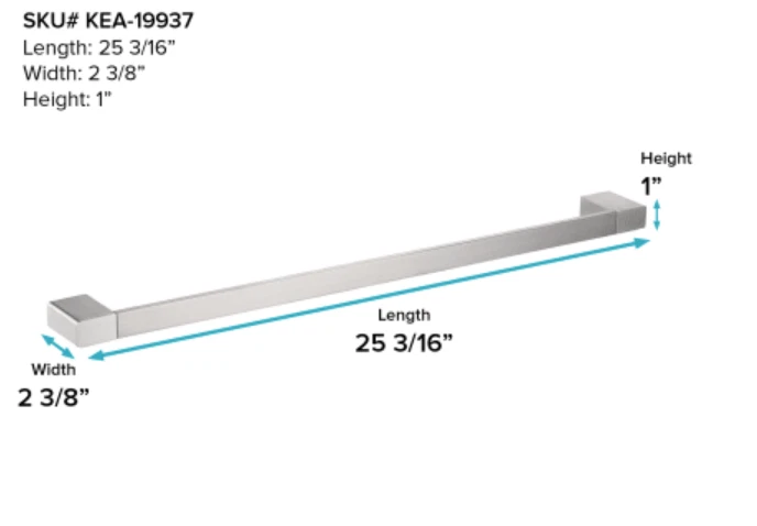 Kraus KEA-19937BN - Toallero Stelios 24" - Níquel cepillado Foto 2 de 3
