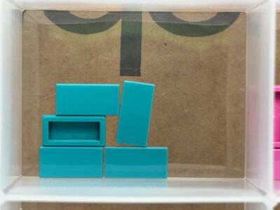 LEGO Parts - Dark Turquoise Tile 1 x 2 with Groove - No 3069b - QTY 5