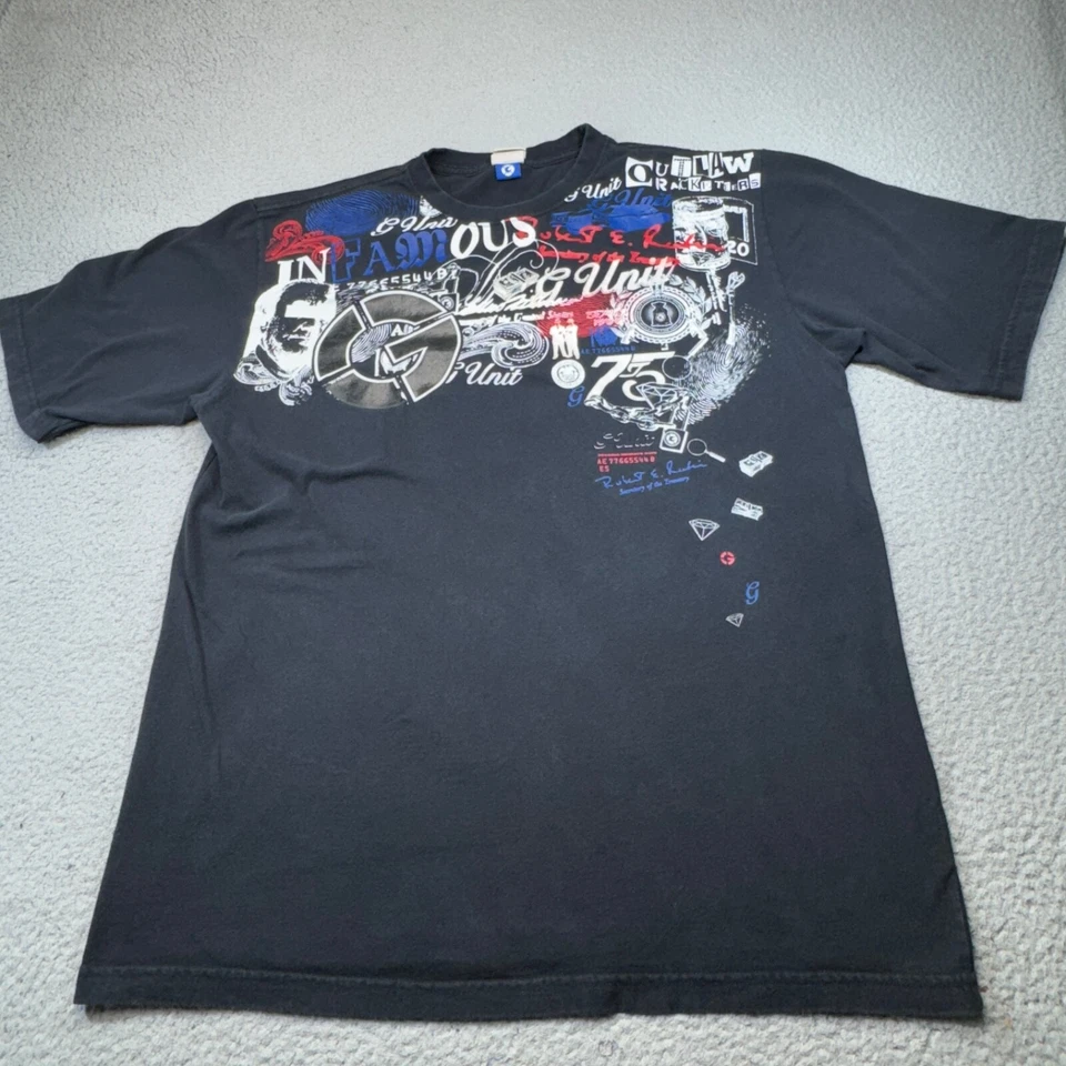 Vintage G Unit Shirt Men 2XL XXL Black Tools Trade Graphic Y2K Hip Hop Rap 50 - Image 2 of 4