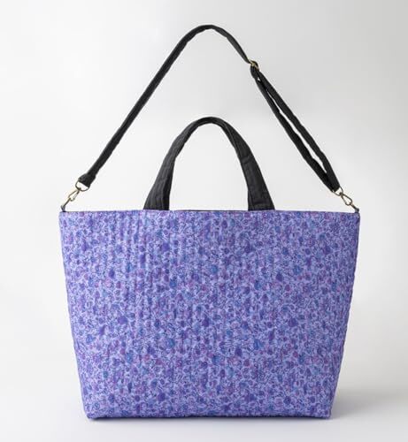 ANNA SUI mini Large LESSON TOTE BAG Reversible Black/Purple Mook