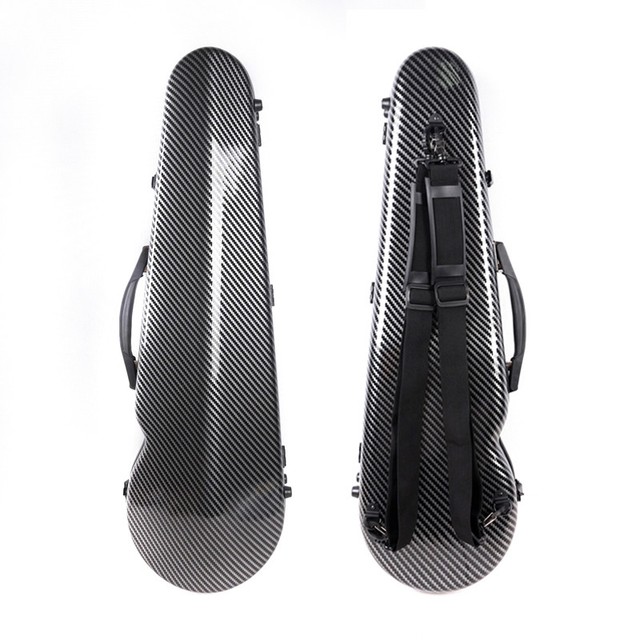 Black violin Case 4 4 Carbon Fiber composite material high strength