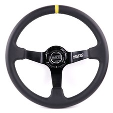 Sparco 350mm Leather Deep Dish Sport Steering Wheel Fit Momo Omp Nrg Hkb Hub