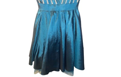 Aiden Mattox Corset Blue Dress with tulle Sz 8 Orig. $398 | eBay