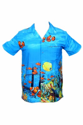 HERREN HAWAII HEMD HIRSCH STRAND HAWAII ALOHA SOMMER URLAUB AUSGEFALLEN DIGITAL NIMO