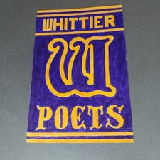 Whittier College Poets California CA 4x6 Scrapbook Shadowbox Art Artwork