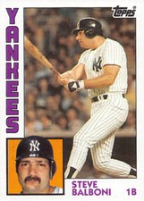 Steve Balboni 1984 Topps 782 New York Yankees Baseball Card