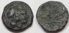 R&ouml;mische Republik Anonymous AE Triens Minerva Sears 911 Ca. 211-06 BC Rev Prow.