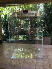 Video Game Display Case w/lock Console Protector SNES N64 Acrylic Layer 12x9x19"