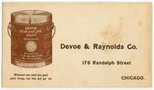 c1910 Chicago Illinois Devoe & Raynolds Lead And Zinc Paint ad cover