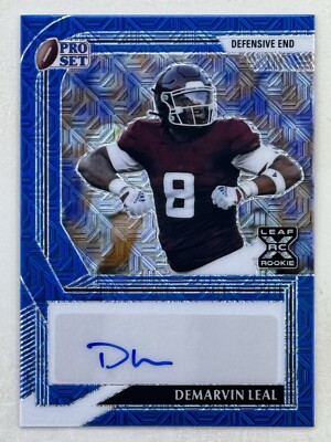 DeMarvin Leal 2022 Leaf Pro Set Metal Blue Mojo Auto /20 #PA-DL2 Sports Card