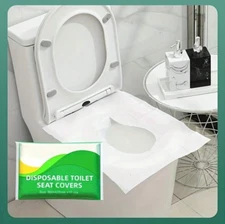 10pcs Flushable Disposable Toilet Seat Covers – Travel-Friendly & Hygienic Use