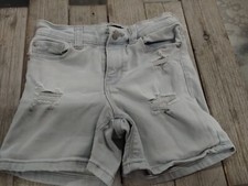 Girls DKNY light Blue Jean Shorts Sz 8 Distressed Small Stain On Right Leg