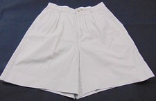 Classiques Du Sport Women's Khaki 3-Pocket Pleated Hi-Rise Walking Shorts Size 8