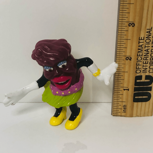 vtg california raisins ms. dancer with green skirt and yellow shoes 2.5 in 1988 - Picture 6 of 7