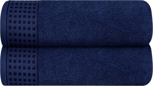 Set 2 Asciugamani Bagno Oversize Ultra Morbidi Altamente Assorbenti 100% Cotone 28x55 - Foto 28 di 156